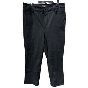 NYDJ Black Rinse Straight Leg Stretch High Rise Pants Size 16 MMIC8303